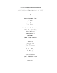 The Effect of String Instruction Method Books on Left Hand Shape of Beginning Violinists and Violists
