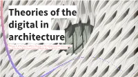 Theories of the Digital in Architecture Oxman, R