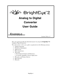 Analog to Digital Converter User Guide