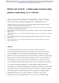 Biodiversity Soup II: a Bulk-Sample Metabarcoding Pipeline Emphasizing Error Reduction
