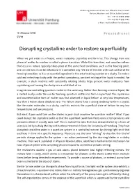 Disrupting Crystalline Order to Restore Superfluidity
