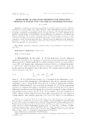 High-Order Quadrature Methods for Implicitly Defined Surfaces and Volumes in Hyperrectangles∗