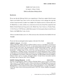 MECA GUIDE OMAN 1 Middle East Centre Archive St Antony's College