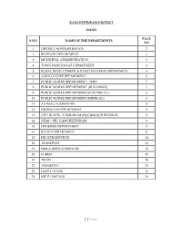 P Age KANCHEEPURAM DISTRICT INDEX S.NO NAME of THE