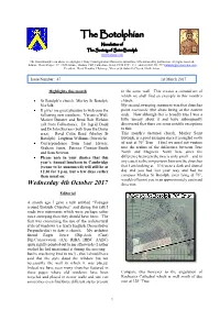 The Botolphian Newsletter of the Society of Saint Botolph
