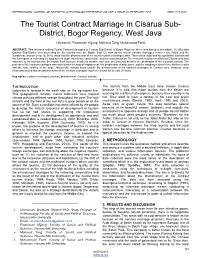 The Tourist Contract Marriage in Cisarua Sub- District, Bogor Regency, West Java