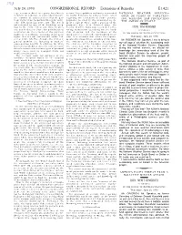 CONGRESSIONAL RECORD— Extensions of Remarks E1421 HON