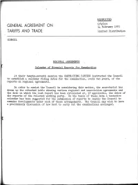 General Agreement on Tariffs And