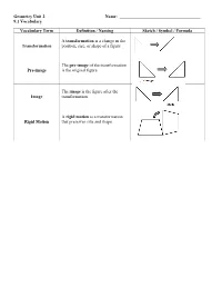 Geometry Unit 2 Name: 9.1