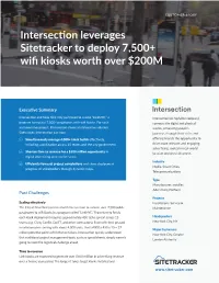 Intersection Leverages Sitetracker to Deploy 7,500+ Wifi Kiosks Worth Over $200M
