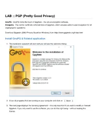 LAB :: PGP (Pretty Good Privacy)