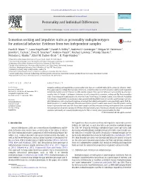 Sensation Seeking and Impulsive Traits As Personality Endophenotypes for Antisocial Behavior: Evidence from Two Independent Samples