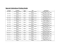 Special Collections Finding Guide