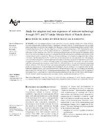 Study the Adoption and Area Expansion of Intervent Technology Through OFT and VT Under Mandar Block of Ranchi District