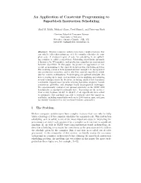 An Application of Constraint Programming to Superblock Instruction Scheduling