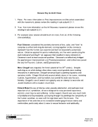 Answer Key to Unit 2 Quiz 1. False. for More Information on Post