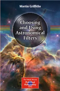 Choosing and Using Astronomical Filters