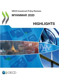 Oecd Investment Policy Reviews: Myanmar 2020 © Oecd 2020