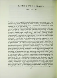 Patrick Cary: a Sequel