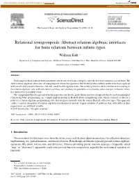 Abstract Relation-Algebraic Interfaces for Finite Relations Between Infinite