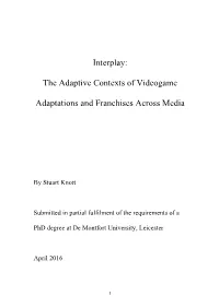 Interplay: the Adaptive Contexts of Videogame Adaptations