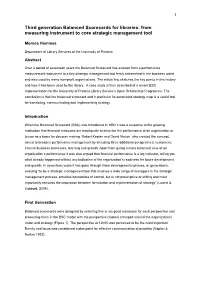 Third Generation Balanced Scorecards for Libraries: from Measuring Instrument to Core Strategic Management Tool