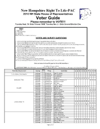 Voter Guide Please Remember to VOTE!!! Tuesday Sept
