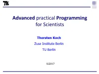 Advanced Practical Programming for Scientists