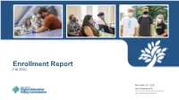 Enrollment Report Fall 2020