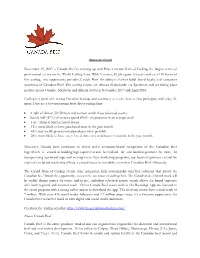 Grand Slam of Curling, the Largest Series of Professional Events on the World Curling Tour