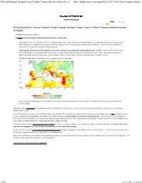 Human-Caused Climate Change Already a Major Factor in More Frequent Mediterranean Droughts