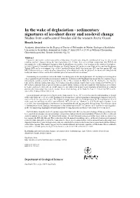 In the Wake of Deglaciation - Sedimentary Signatures of Ice-Sheet Decay and Sea-Level Change