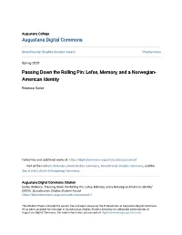 Lefse, Memory, and a Norwegian-American Identity" (2020)