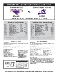 Mckendree University Southwest Baptist University BEARCATS