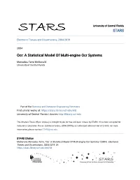 Ocr: a Statistical Model of Multi-Engine Ocr Systems