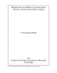 Baseline Survey of Minority Concentration Districts