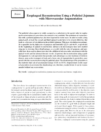 Esophageal Reconstruction Using a Pedicled Jejunum with Microvascular Augmentation