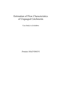 Estimation of Flow Characteristics of Ungauged Catchments