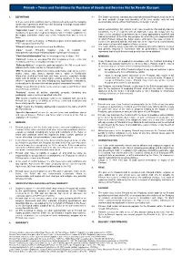 Primark – Terms and Conditions for Purchase of Goods and Services Not for Resale (Europe)