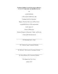 The Black Student Protest Movement at Rutgers: a Case of Compromise and Qualified Success