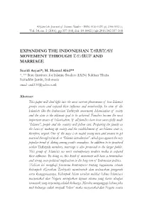 Expanding the Indonesian Tarbiyah Movement Through Ta‘Āruf and Marriage
