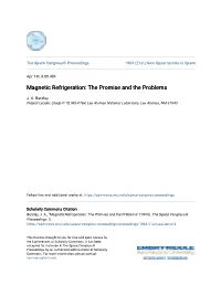 Magnetic Refrigeration: the Promise and the Problems