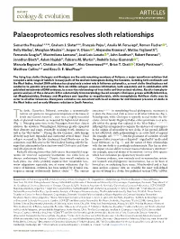 Palaeoproteomics Resolves Sloth Relationships