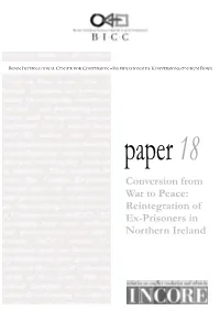 Reintegration of Ex-Prisoners in Northern Ireland BIONN NTERNATIONAL C ENTER for C ONVERSION