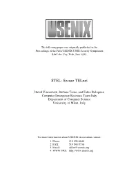 Secure Telnet