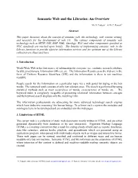 Semantic Web and the Libraries: an Overview