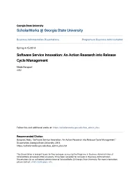 Software Service Innovation: an Action Research Into Release Cycle Management