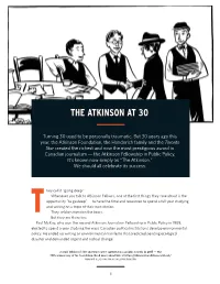 The Atkinson at 30