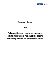 Coverage Report on Reliance General Insurance Empowers