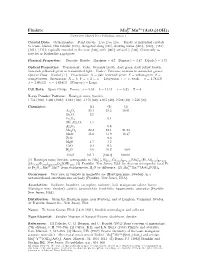 Flinkite Mn2 Mn (Aso4)(OH)4 C 2001-2005 Mineral Data Publishing, Version 1